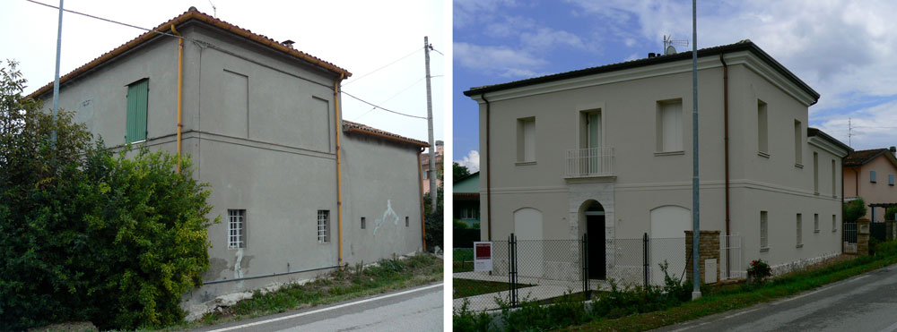 Andrea Gattei Architetto - Residential - Villa dell\'Ottocento - prima-dopo esterni villa